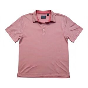 Charleston Threads Men’s Classic Red Striped Polo Shirt size XL